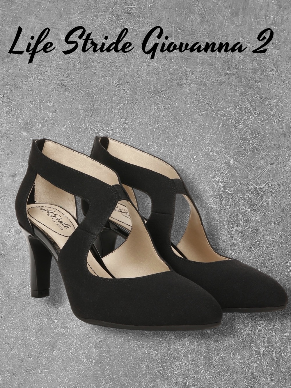 🌺Life Stride Black Giovanna 2 Soft System Flex Cutout Dress Pumps-3” heel
